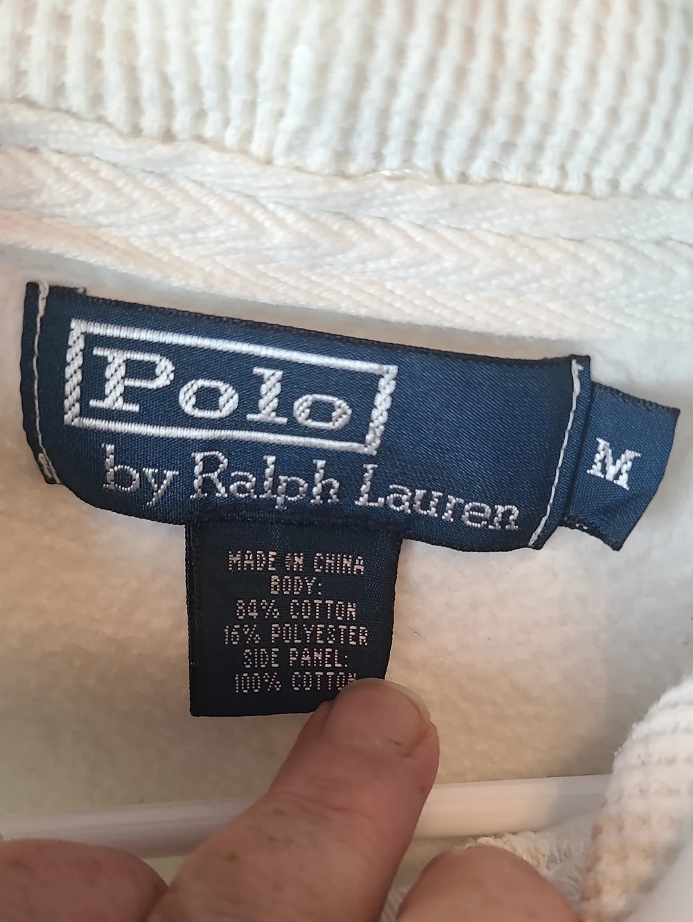 Vintage Polo Ralph Lauren waffle knit Hoodie MCMLXVII Size Med